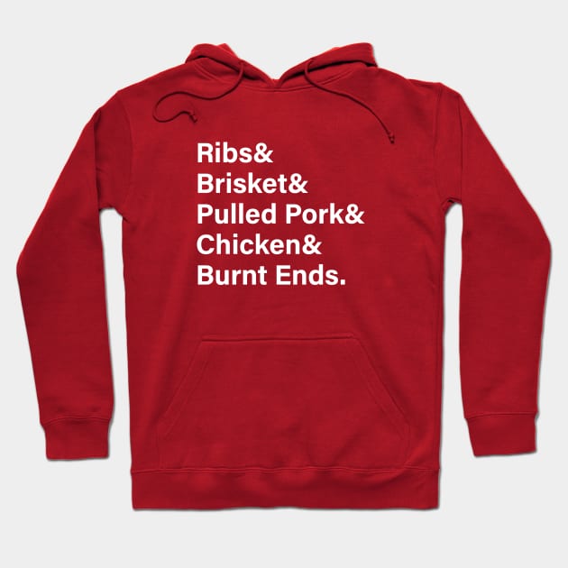 Ribs & Brisket & Pulled Pork & Chicken & Burnt Ends Hoodie by amalya